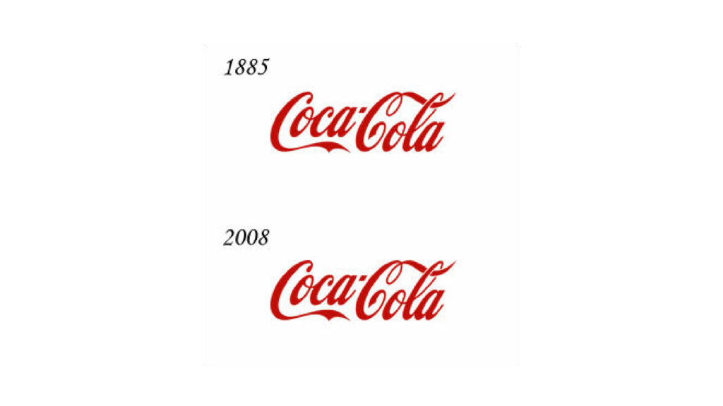 1885より変わらない一貫したトンマナ 。コカコーラのロゴ
